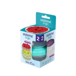 Sistema Portion Pod To Go bæger multifarvet 210 ml 2 stk.