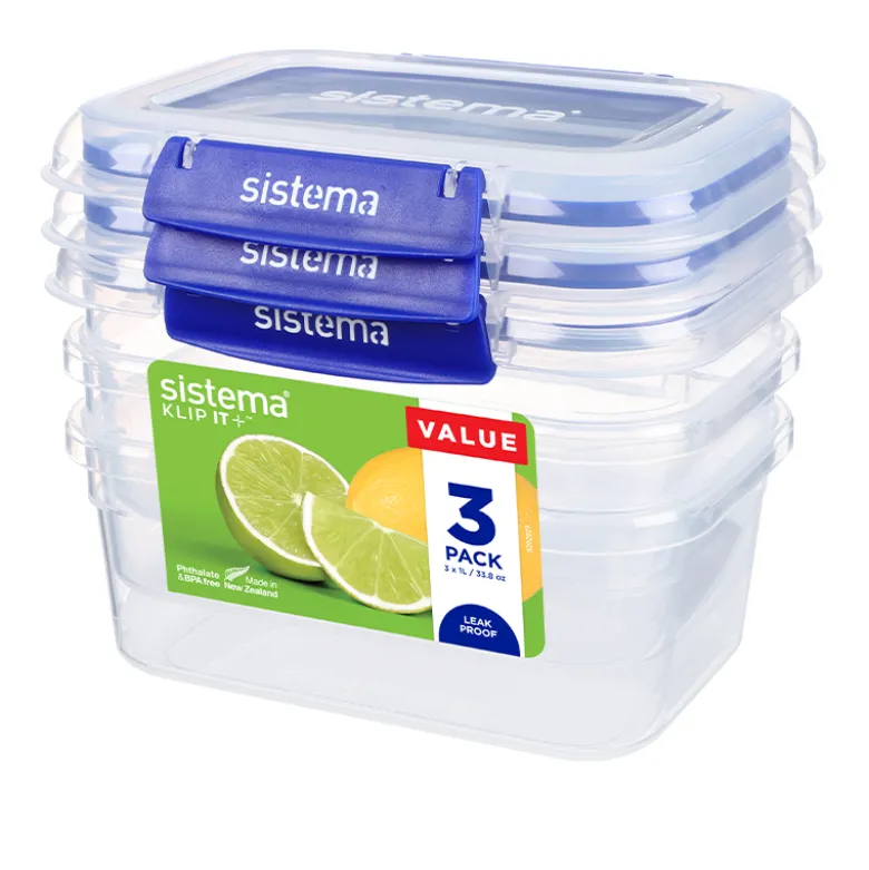 Sistema Rectangle Klip It Plus 3 stk. 1 liter