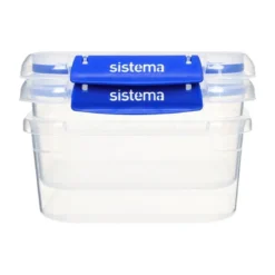 Sistema Square Klip It Plus opbevaringssæt 2 stk. 1,15 liter