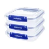 Sistema Square Klip It Plus opbevaringssæt 3 stk. 520ml