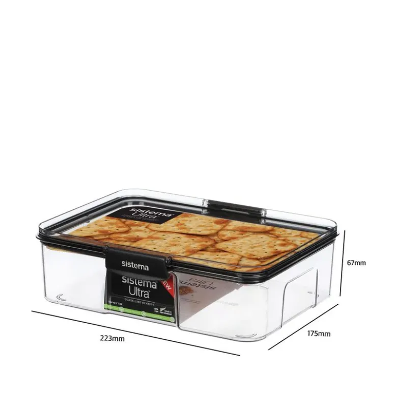 Sistema Tritan Ultra Square opbevaringsboks 1,73 liter