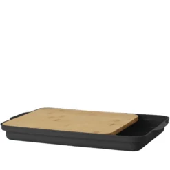 Skærebræt med opbevaring bambus 37,3 x 24,8 cm