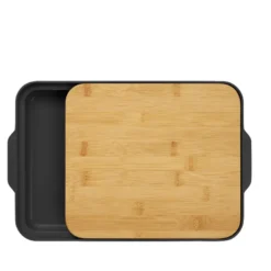 Skærebræt med opbevaring bambus 37,3 x 24,8 cm