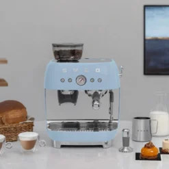 Smeg 50's Style manuel espressomaskine blå