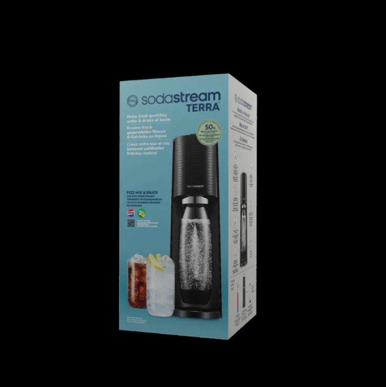 Sodasteam Terra danskvandsmaskine sort 1 liter