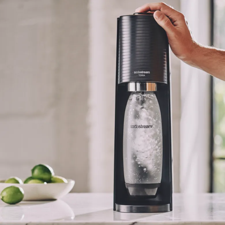 Sodastream Terra danskvandsmaskine sort 1 liter inkl. kulsyrepatron