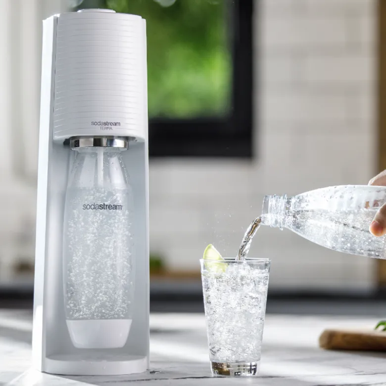 SodaStream Terra danskvandsmaskine hvid 1 liter inkl. kulsyrepatron