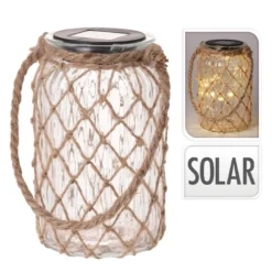 Solcellelampe med 10 LED lys i krukke
