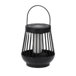 Solcelle lanterne sort Ø 13 x H 15 cm