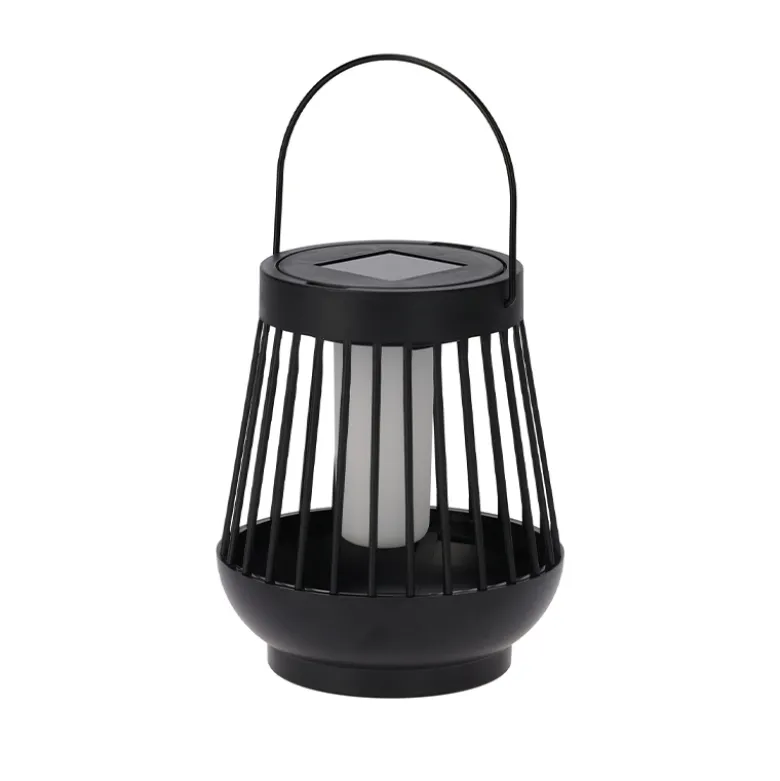 Solcelle lanterne sort Ø 13 x H 15 cm