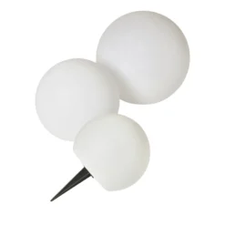 Solcelle lyskugle klar 3 stk. Ø15, 20, 25 cm