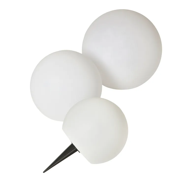 Solcelle lyskugle klar 3 stk. Ø15, 20, 25 cm