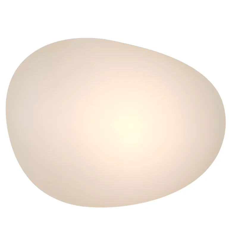 Solcellesten hvid plast 40x32x22 cm