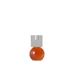 Specktrum krystal lysestage clear/amber 18x8 cm