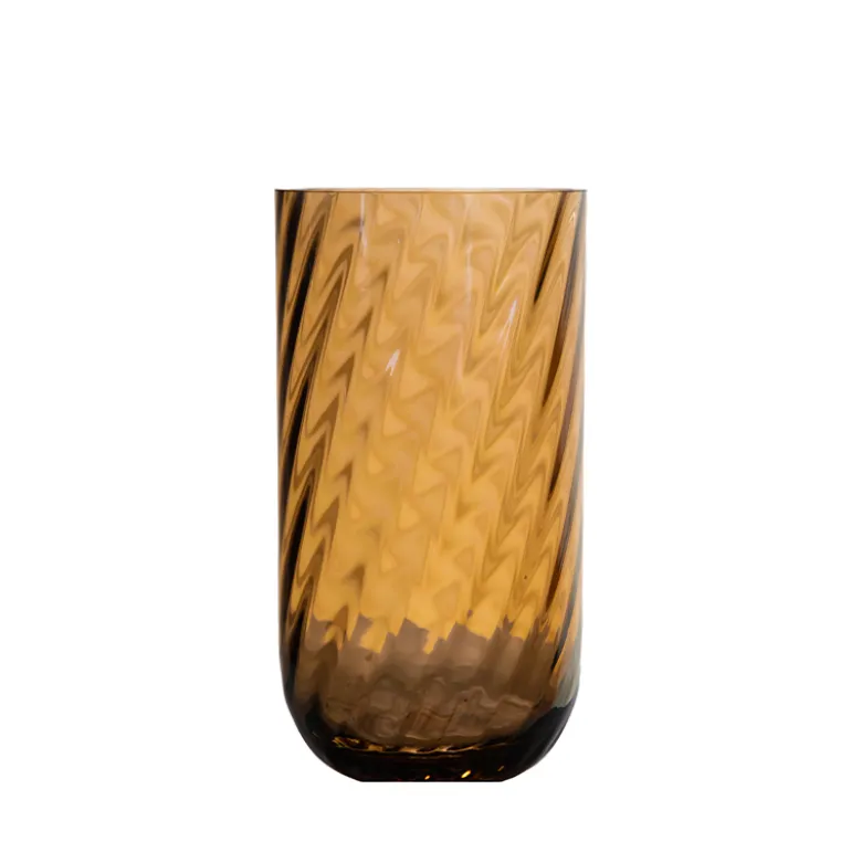 Specktrum Meadow Swirl Cylinder vase amber medium H 28 cm