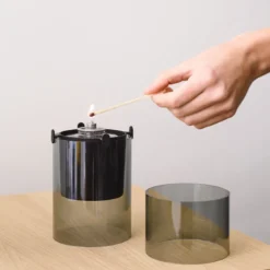 Stelton Lucie Hurricane olielampe smoke 2 stk.