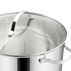 Suppegryde med glaslåg 14 liter uden belægning