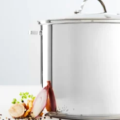 Suppegryde med glaslåg 14 liter uden belægning