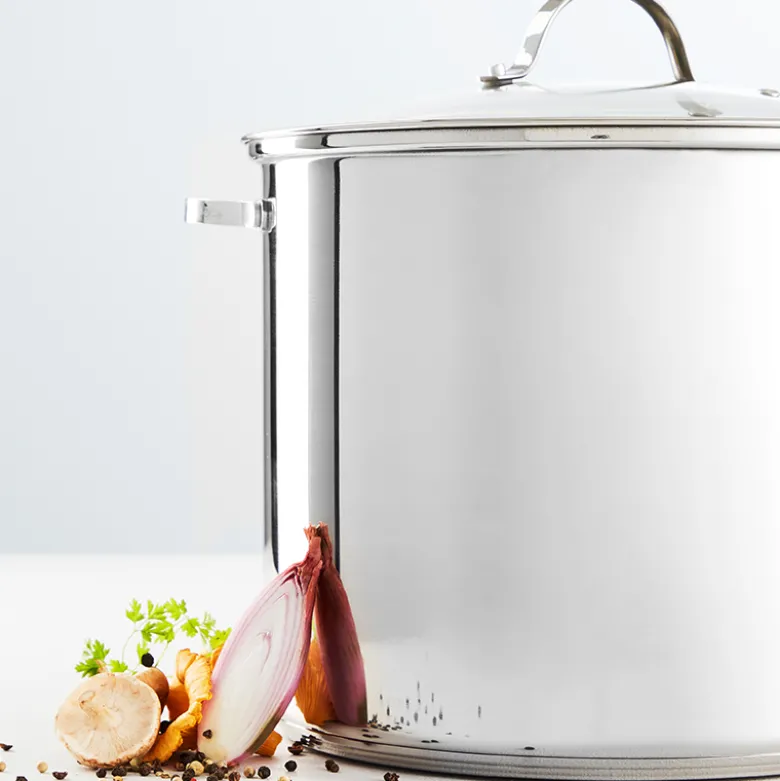 Suppegryde med glaslåg 14 liter uden belægning