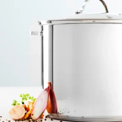 Suppegryde med glaslåg 18 liter uden belægning