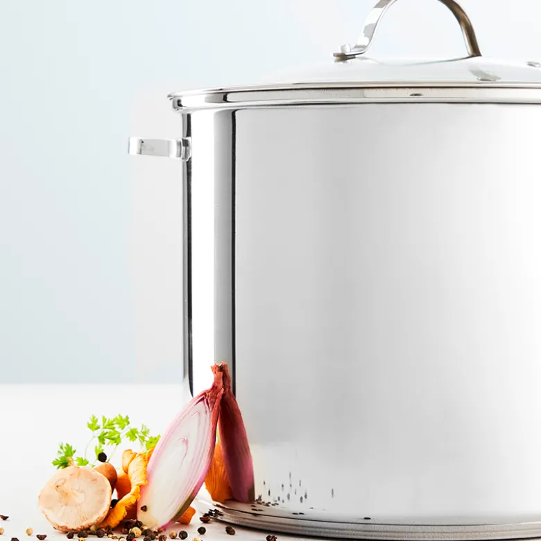 Suppegryde med glaslåg 18 liter uden belægning