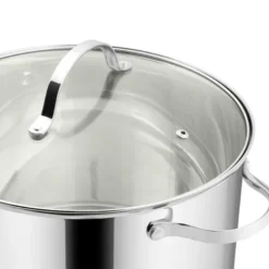 Suppegryde med glaslåg 18 liter uden belægning