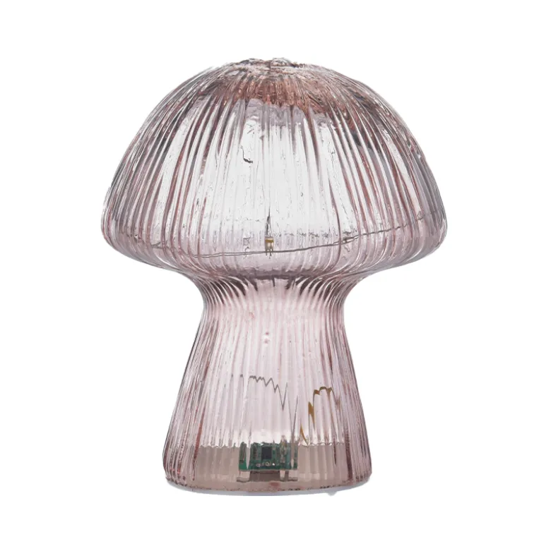 Svampe lampe 15 LED assorterede farver H 20,5 cm