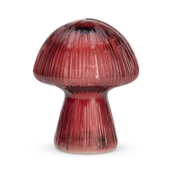 Svampe lampe med 15 LED lys bordeaux
