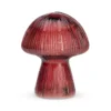 Svampe lampe med 10 LED lys bordeaux