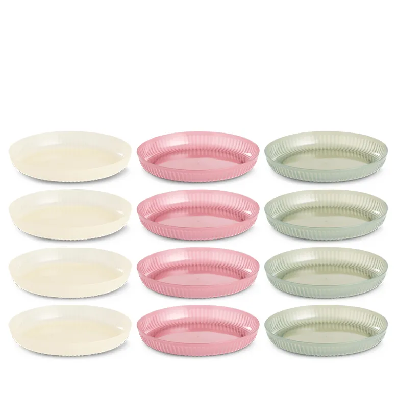Tallerken 4 stk. Ø 20 cm i assorterede farver
