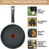 Tefal Change sauterpande sort Ø 24 cm med låg