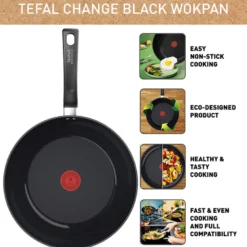 Tefal Change wokpande sort Ø 28 cm