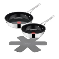 Tefal Jamie Oliver Cook's Classic stegepandesæt sort Ø 24 + 28 cm + pandebeskytter