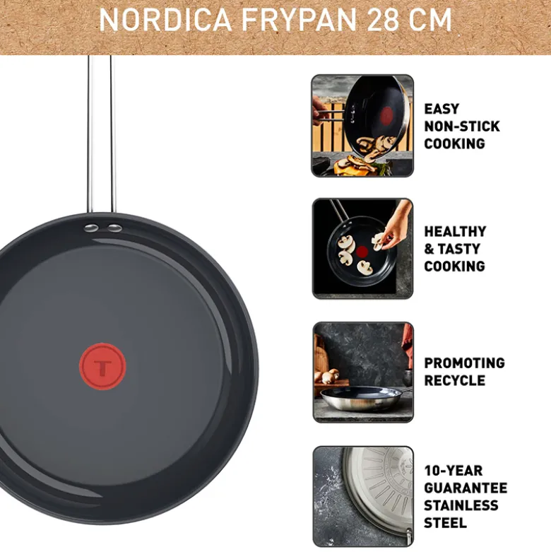 Tefal Nordica stegepande sort Ø 28 cm