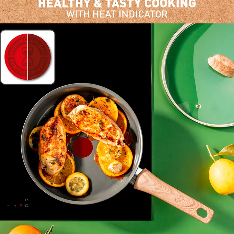 Tefal Renew sauterpande med låg og keramisk belægning grå 24 cm