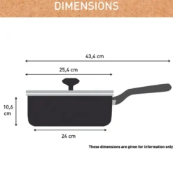 Tefal Renew sauterpande med låg og keramisk belægning grå 24 cm