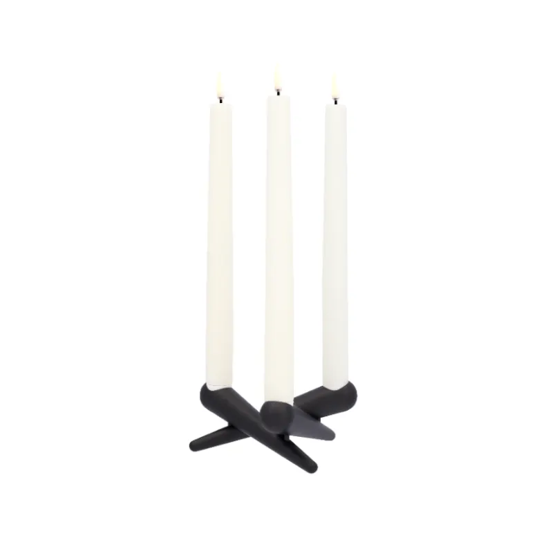 Uyuni Lighting Bonfire lysestage mat sort 14,5 cm
