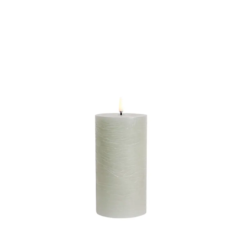 Uyuni Lighting LED bloklys dusty green H 15 cm