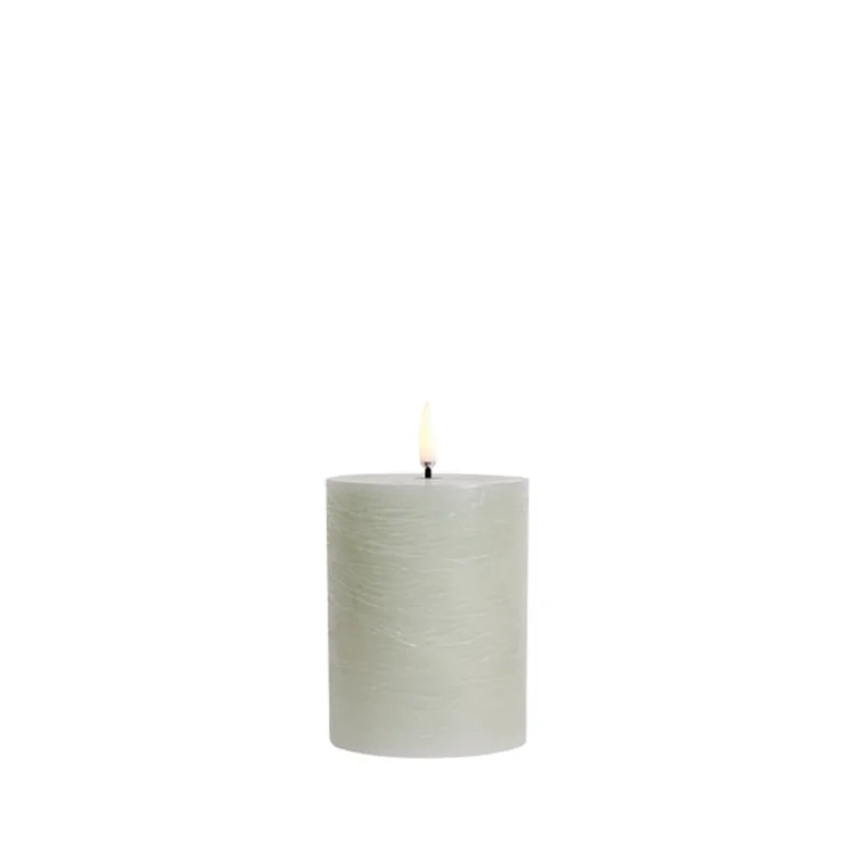 Uyuni Lighting LED bloklys Ø 7,8 x H 10 cm dusty green