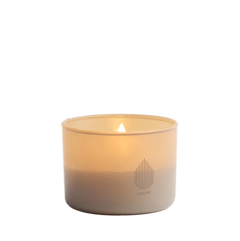 Uyuni Lighting LED glas lys beige H 6 cm