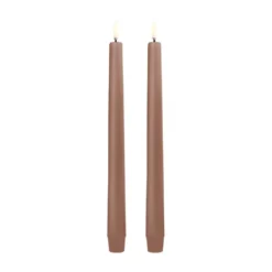 Uyuni Lighting LED kronelys caramel 2 stk. H 25 cm