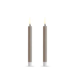 Uyuni Lighting LED mini kronelys sandstone 2 stk. H 13,8 cm
