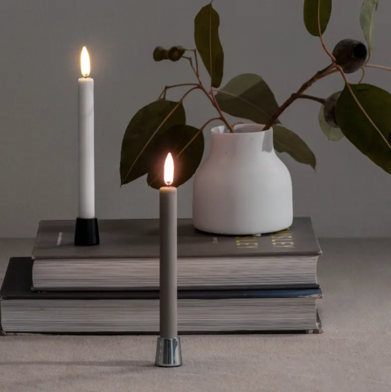 Uyuni Lighting LED mini kronelys sandstone 2 stk. H 13,8 cm