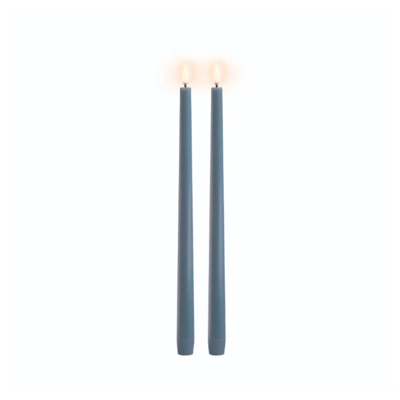 Uyuni Lighting LED stagelys lyseblå H 32 cm 2 stk.