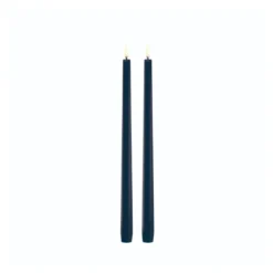 Uyuni Lighting LED stagelys mørkeblå H 32 cm 2 stk.