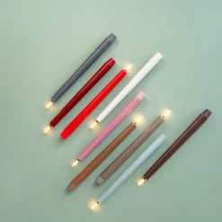 Uyuni Lighting LED stagelys 2 stk. dusty green H 25 cm