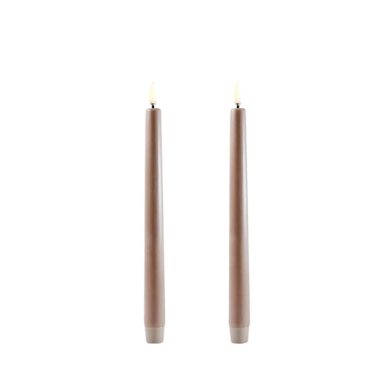 Uyuni Lighting LED stagelys 2 stk. sandstone H 25 cm