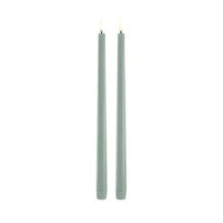Uyuni Lighting LED stagelys støvet grøn H 32 cm 2 stk.