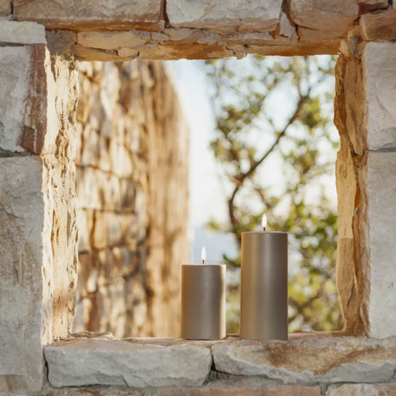 Uyuni Lighting Outdoor LED bloklys outdoor sandstone H 20 cm
