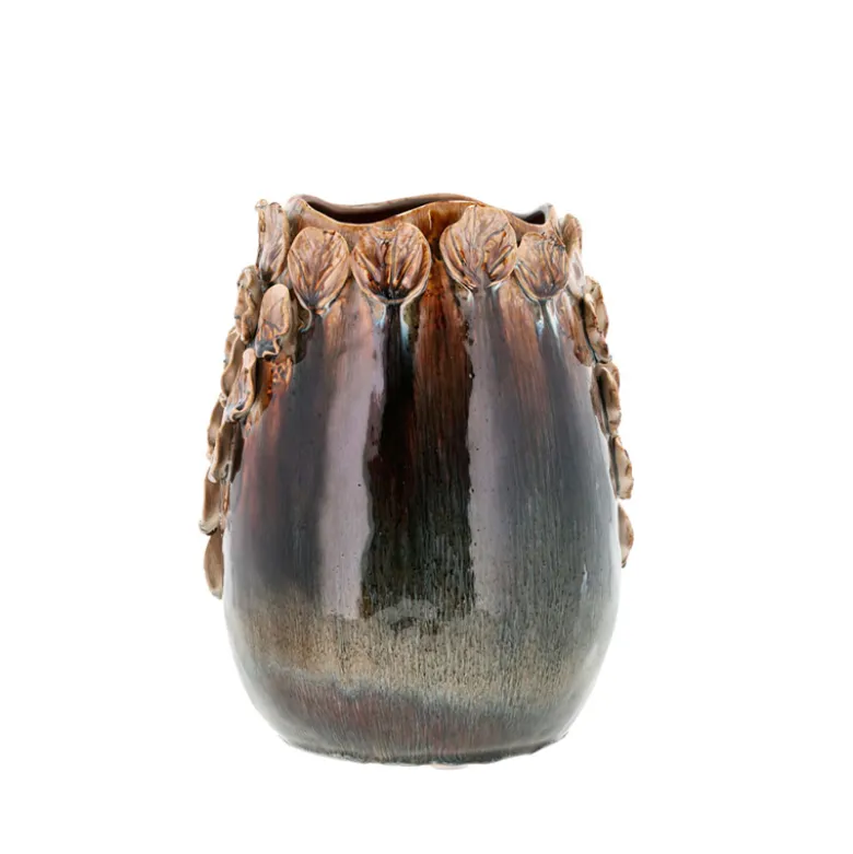 Villa Collection Major vase brun stentøj 29,5 cm